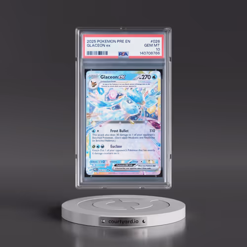 2025 Pokémon Pre EN-Prismatic Evolutions #026 Glaceon EX - Holo (PSA 10 GEM MINT) - Photo