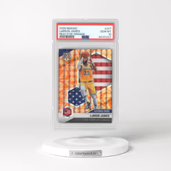 2020 Panini Mosaic #247 LeBron James - Reactive Orange (PSA 10 GEM MINT)