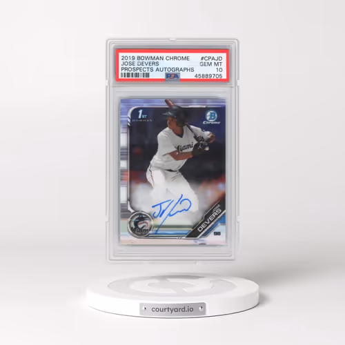 2019 Bowman Chrome Prospects Autographs #CPAJD Jose Devers (PSA 10 GEM MINT)