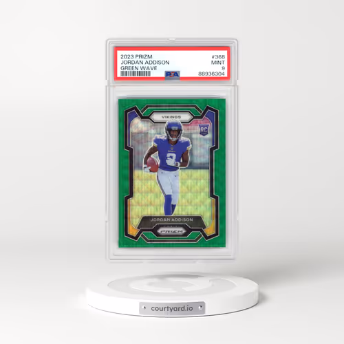 2023 Panini Prizm #368 Jordan Addison - Green Wave (PSA 9 MINT)