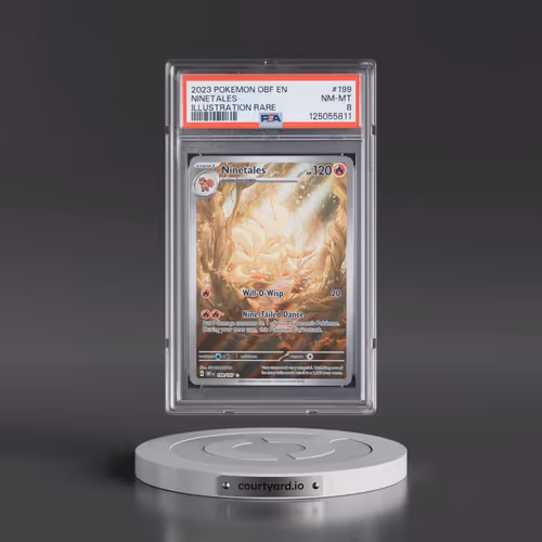 2023 Pokémon Obf EN-Obsidian Flames #199 Ninetales - Illustration Rare (PSA 8 NM-MT)