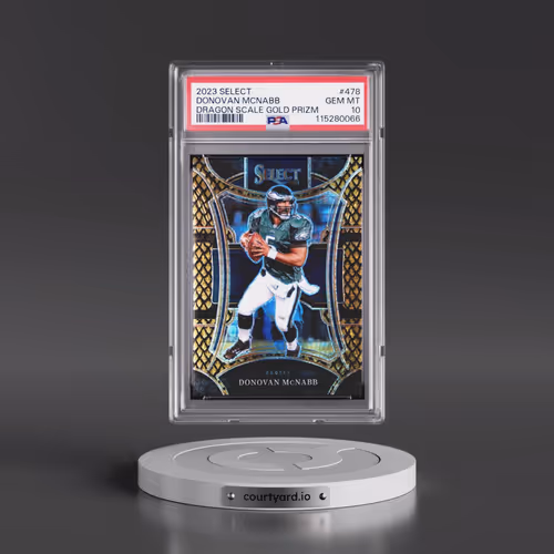 2023 Panini Select #478 Donovan Mcnabb - Dragon Scale Gold Prizm (PSA 10 GEM MINT)
