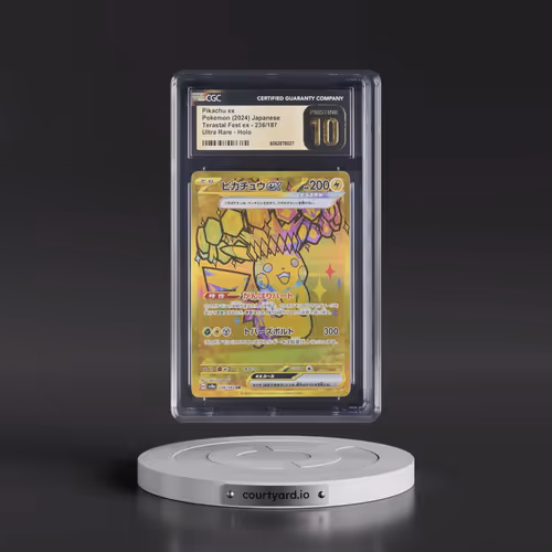 2024 High Class Pack: Terastal Fest ex - sv8a #236/187 Pikachu ex - Ultra Rare Holo (CGC 10 PRISTINE