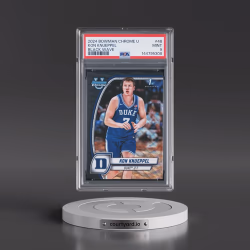 2024 Bowman Chrome University #48 Kon Knueppel - Black Wave (PSA 9 MINT)