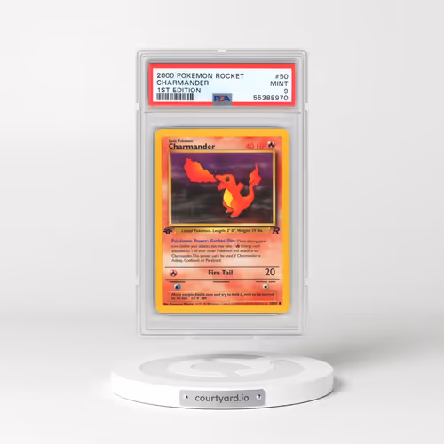 2000 Pokémon Rocket #50 Charmander - 1st Edition (PSA 9 MINT)