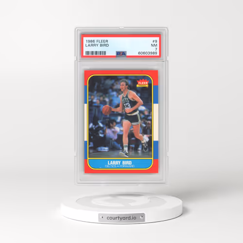 1986 Fleer #9 Larry Bird (PSA 7 NM)