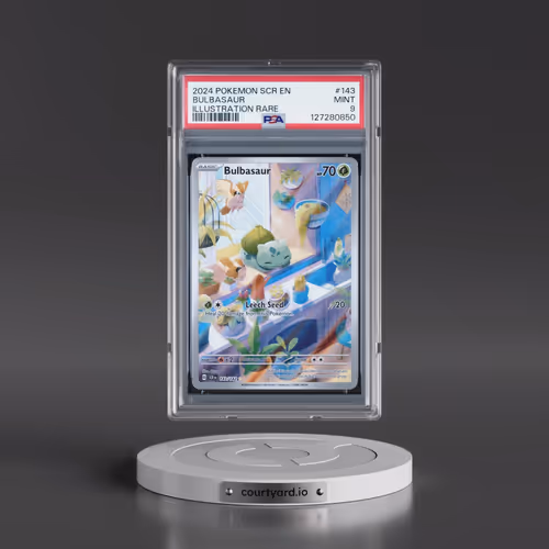 2024 Pokémon Scr EN-Stellar Crown #143 Bulbasaur - Illustration Rare (PSA 9 MINT)