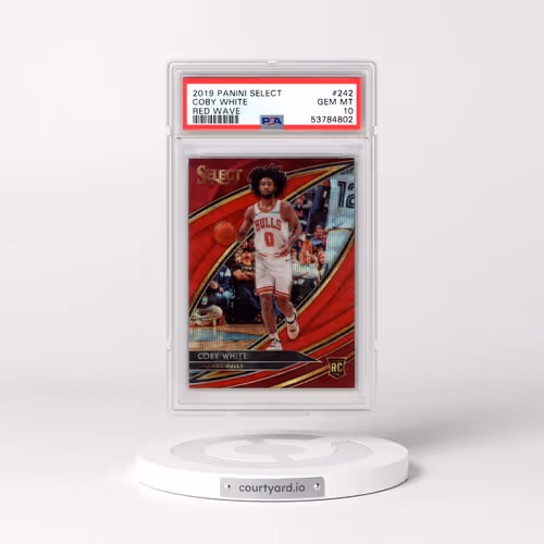 2019 Panini Select #242 Coby White - Red Wave (PSA 10 GEM MINT)