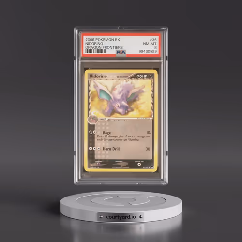 2006 Pokémon EX Dragon Frontiers #35 Nidorino (PSA 8 NM-MT)