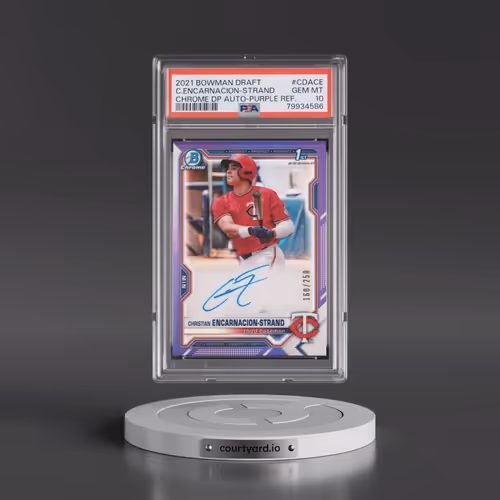 2021 Bowman Draft Chrome Draft Pick Autographs #CDACE Christian Encarnacion-Strand - Purple Refracto