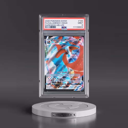 2020 Pokémon Sword & Shield Darkness Ablaze #144 Salamence Vmax - Full Art (PSA 9 MINT)