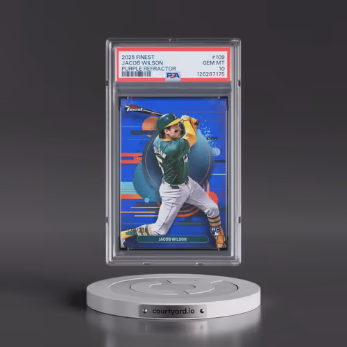 2025 Topps Finest #109 Jacob Wilson - Purple Refractor (PSA 10 GEM MINT)
