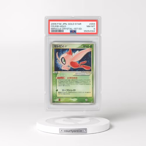 2006 Pokémon Miracle Crystal #004 Celebi - 1st Edition Holo Gold Star (PSA 8 NM-MT)