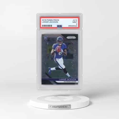 2018 Panini Prizm #212 Lamar Jackson (PSA 9 MINT)