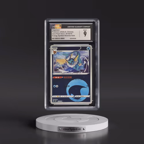 2025 Gem Pack Volume 2 - CBB2C - Simplified #02 02/14 Vaporeon - Reverse Holo Energy Symbol (CGC 9 M