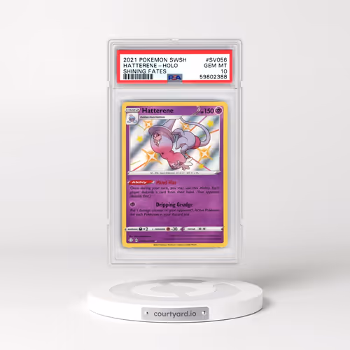 2021 Pokémon Sword & Shield Shining Fates #SV056 Hatterene - Holo (PSA 10 GEM MINT)