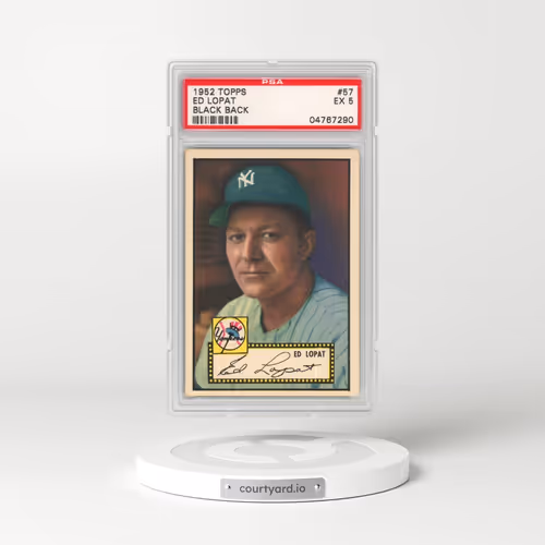 1952 Topps #57 Ed Lopat - Black Back (PSA 5 EX)