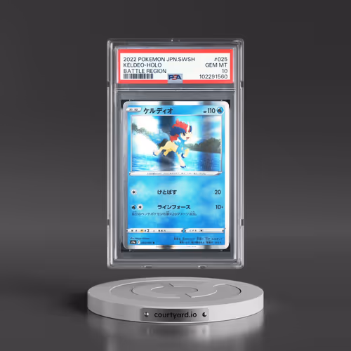 2022 Pokémon Sword & Shield Battle Region #025 Keldeo - Holo (PSA 10 GEM MINT)