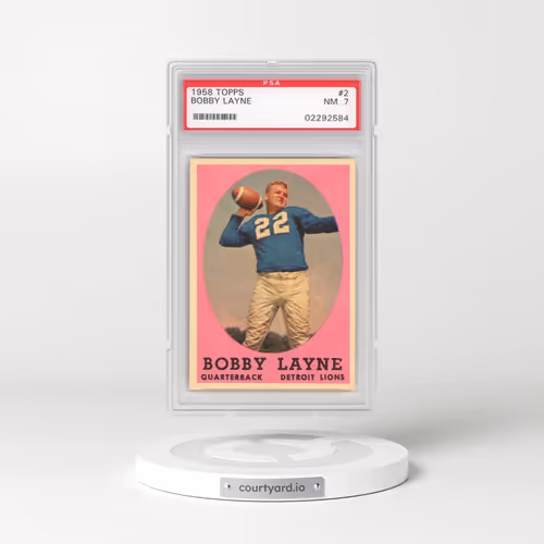 1958 Topps #2 Bobby Layne (PSA 7 NM)