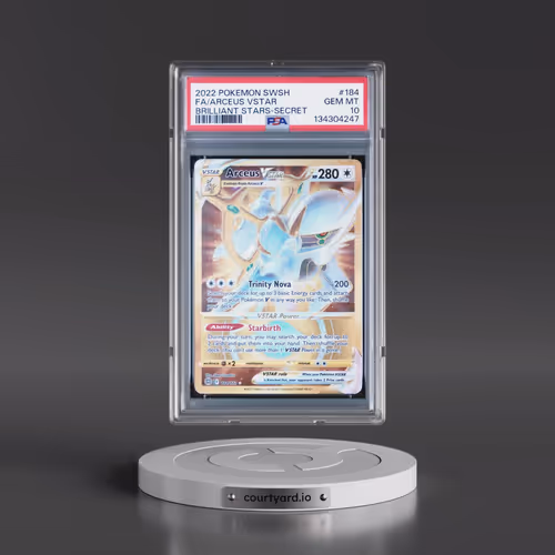 2022 Pokémon Sword & Shield Brilliant Stars #184 Arceus Vstar - Full Art Secret (PSA 10 GEM MINT)