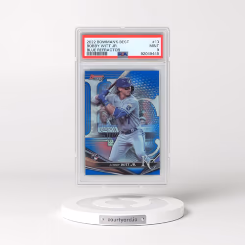 2022 Bowman's Best #13 Bobby Witt Jr. - Blue Refractor (PSA 9 MINT)