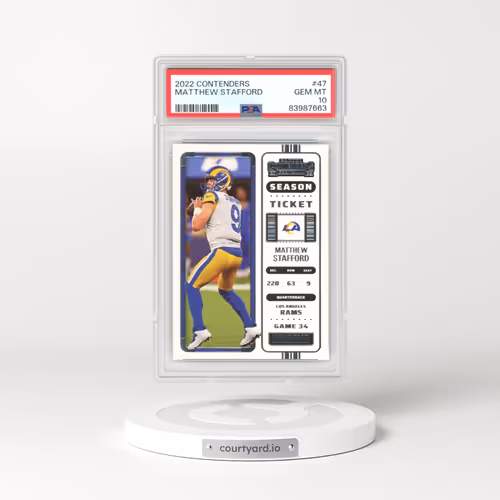 2022 Panini Contenders #47 Matthew Stafford (PSA 10 GEM MINT)