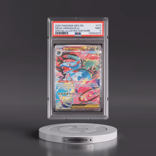 2025 Pokémon Meg EN-Mega Evolution #177 Mega Venusaur EX - Holo Special Illustration Rare (PSA 9 MIN