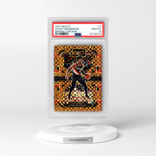 2023 Panini Select #77 Scoot Henderson - Bronze Checker (PSA 10 GEM MINT)