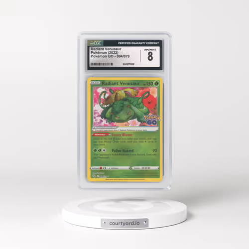 2022 Pokémon GO #004/078 Radiant Venusaur - Holo (CGC 8 NM-MT)