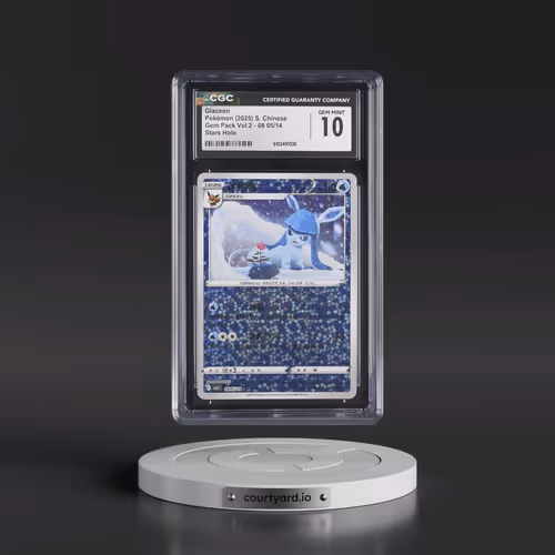 2025 Gem Pack Volume 2 - CBB2C - Simplified #08 05/14 Glaceon - Stars Holo (CGC 10 GEM MINT)