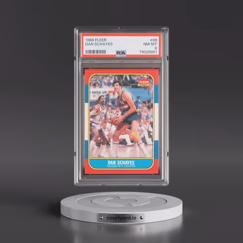 1986 Fleer #98 Dan Schayes (PSA 8 NM-MT)