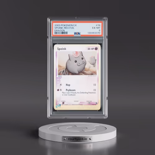 2003 Pokémon EX Dragon #74 Spoink - Reverse Foil (PSA 6 EX-MT)