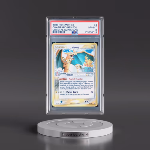 2006 Pokémon EX Crystal Guardians #4 Charizard - Reverse Foil (PSA 8 NM-MT)