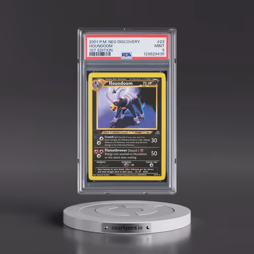 2001 Pokémon Neo Discovery #23 Houndoom - 1st Edition (PSA 9 MINT)