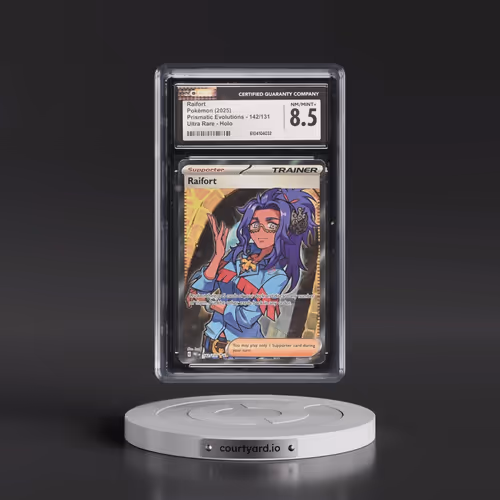 2025 Prismatic Evolutions - PRE EN #142/131 Raifort - Ultra Rare Holo (CGC 8.5 NM-MT+)