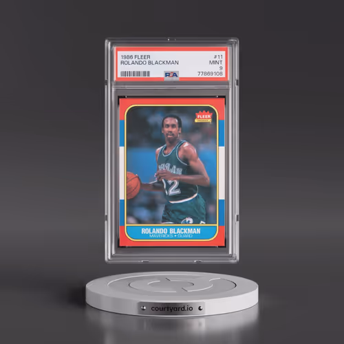 1986 Fleer #11 Rolando Blackman (PSA 9 MINT)
