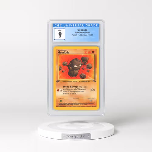 1999 Fossil #47 Geodude - 1st Edition (CGC 9 MINT)