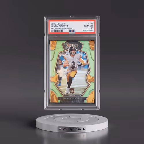 2022 Panini Select #182 Kenny Pickett - Neon Green Prizm (PSA 10 GEM MINT)