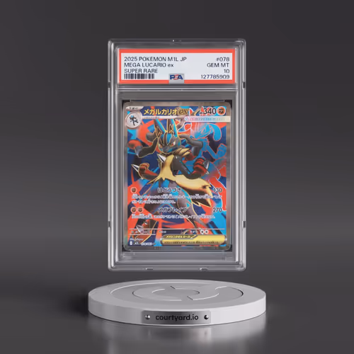 2025 Pokémon M1l-Mega Brave #078 Mega Lucario EX - Holo Super Rare (PSA 10 GEM MINT)