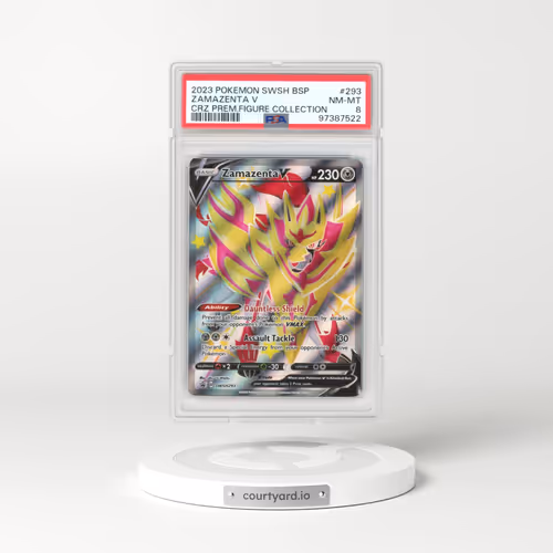 2023 Pokémon Swsh Black Star Promo #293 Zamazenta V - Holo Crown Zenith Premium Figure Collection (PSA 8 NM-MT)