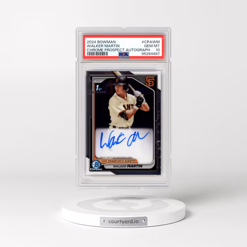 2024 Bowman Chrome Prospect Autographs #CPAWM Walker Martin (PSA 10 GEM MINT)