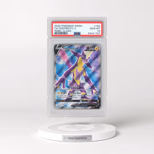 2020 Pokémon Sword & Shield Rebel Clash #182 Toxtricity V - Holo Full Art (PSA 10 GEM MINT)