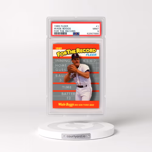 1989 Fleer for the Record #1 Wade Boggs (PSA 9 MINT)
