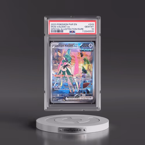 2023 Pokémon Par EN-Paradox Rift #249 Iron Valiant EX - Holo Special Illustration Rare (PSA 10 GEM M