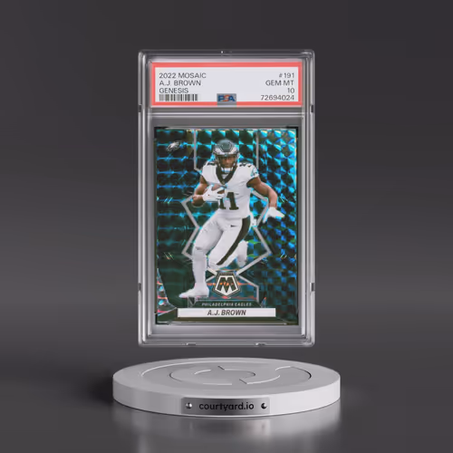 2022 Panini Mosaic #191 A.J. Brown - Genesis (PSA 10 GEM MINT)
