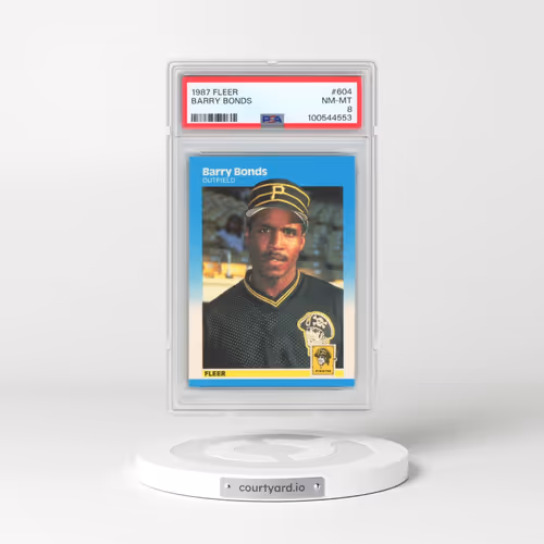 1987 Fleer #604 Barry Bonds (PSA 8 NM-MT)