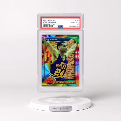 1993 Finest #36 Jeff Malone - Refractor (PSA 8 NM-MT)