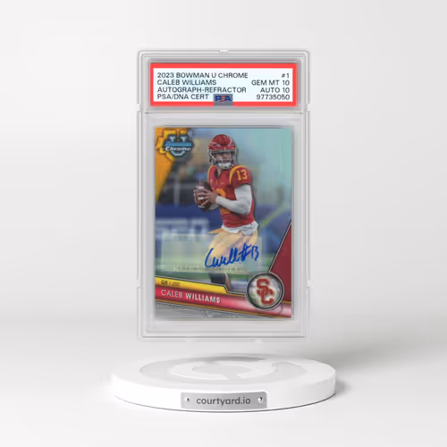 2023 Bowman University Chrome #1 Caleb Williams - Autograph-Refractor (PSA 10 GEM MINT)