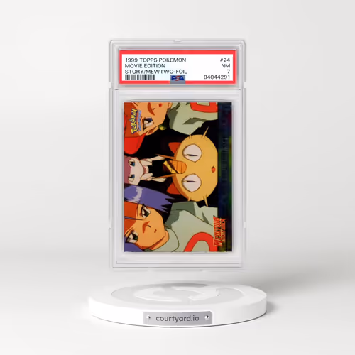 1999 Topps Pokémon the Movie Edt #24 Movie Edition - The Story of Mewtwo-Foil (PSA 7 NM)