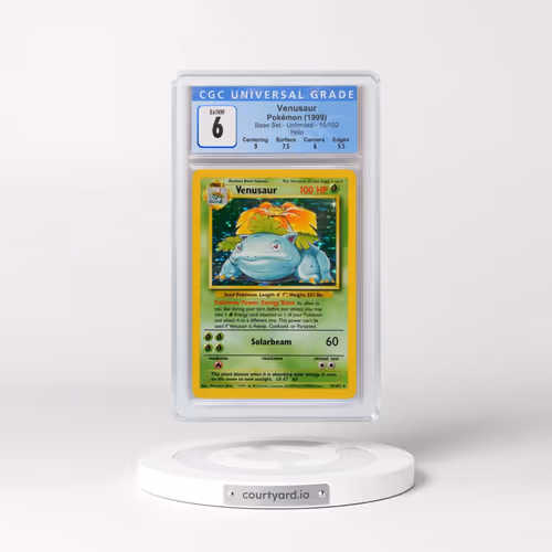 1999 Base Set #15/102 Venusaur - Holo (CGC 6 EX-NM)